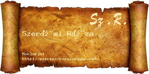 Szerémi Róza névjegykártya