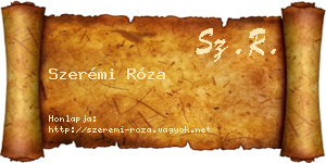 Szerémi Róza névjegykártya